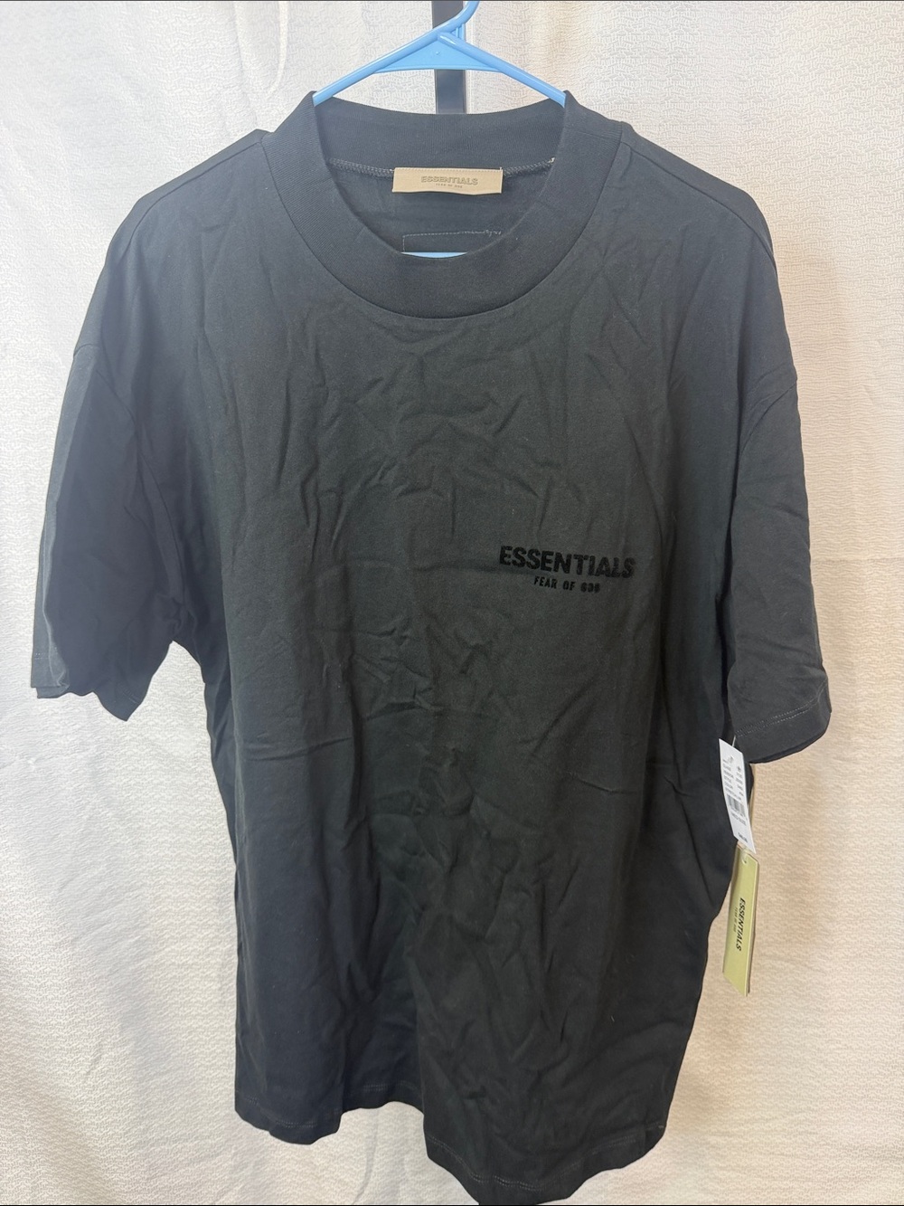 Essentials Black Short-Sleeve Logo Tee